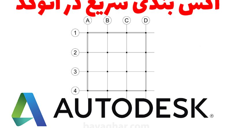 آکس بندی سریع در نرم افزار اتوکد